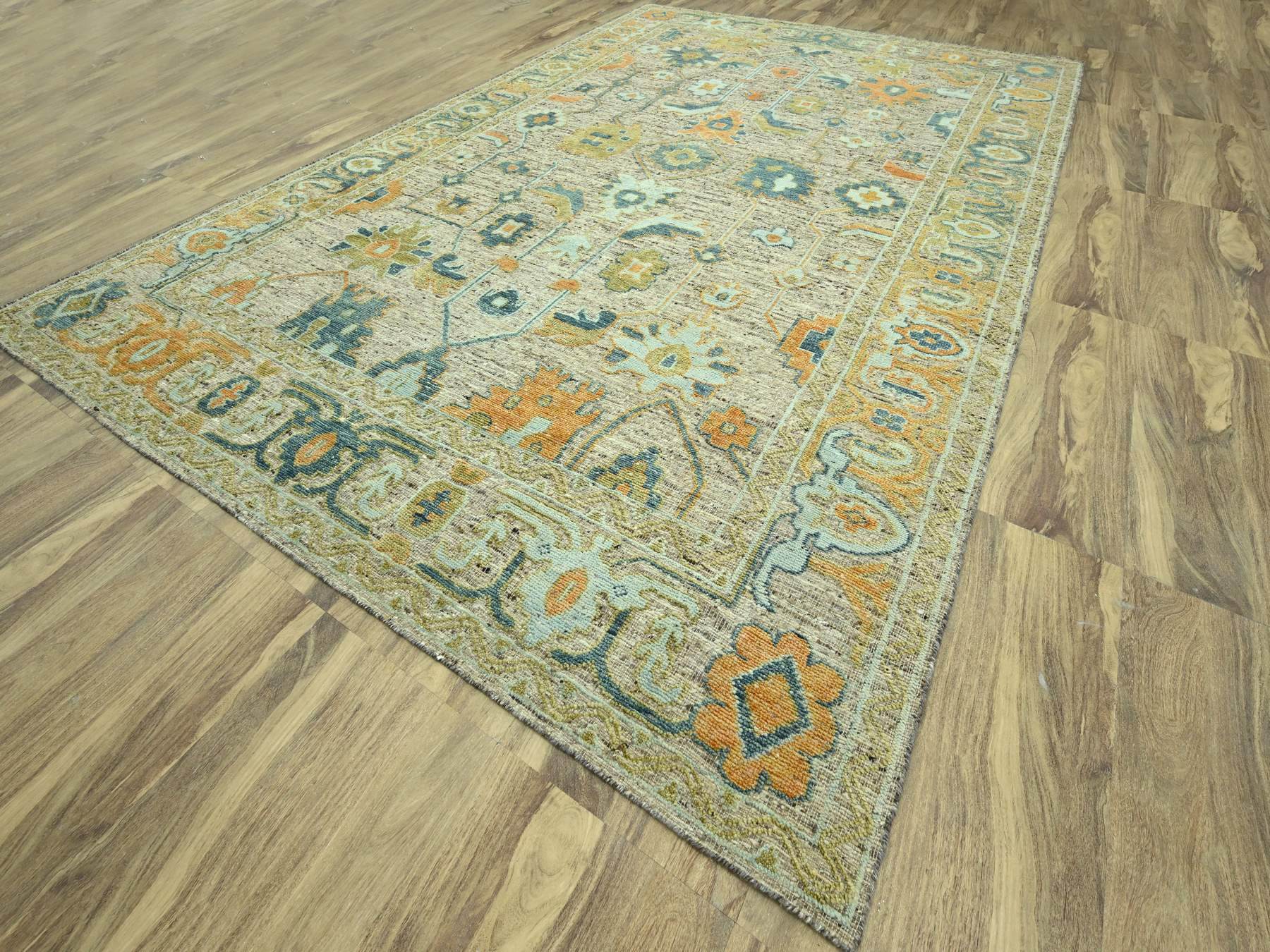 Oushak Oushak hand-knotted wool rug in Brown, 12'3" x 18' — SKU O077004 (view 3)
