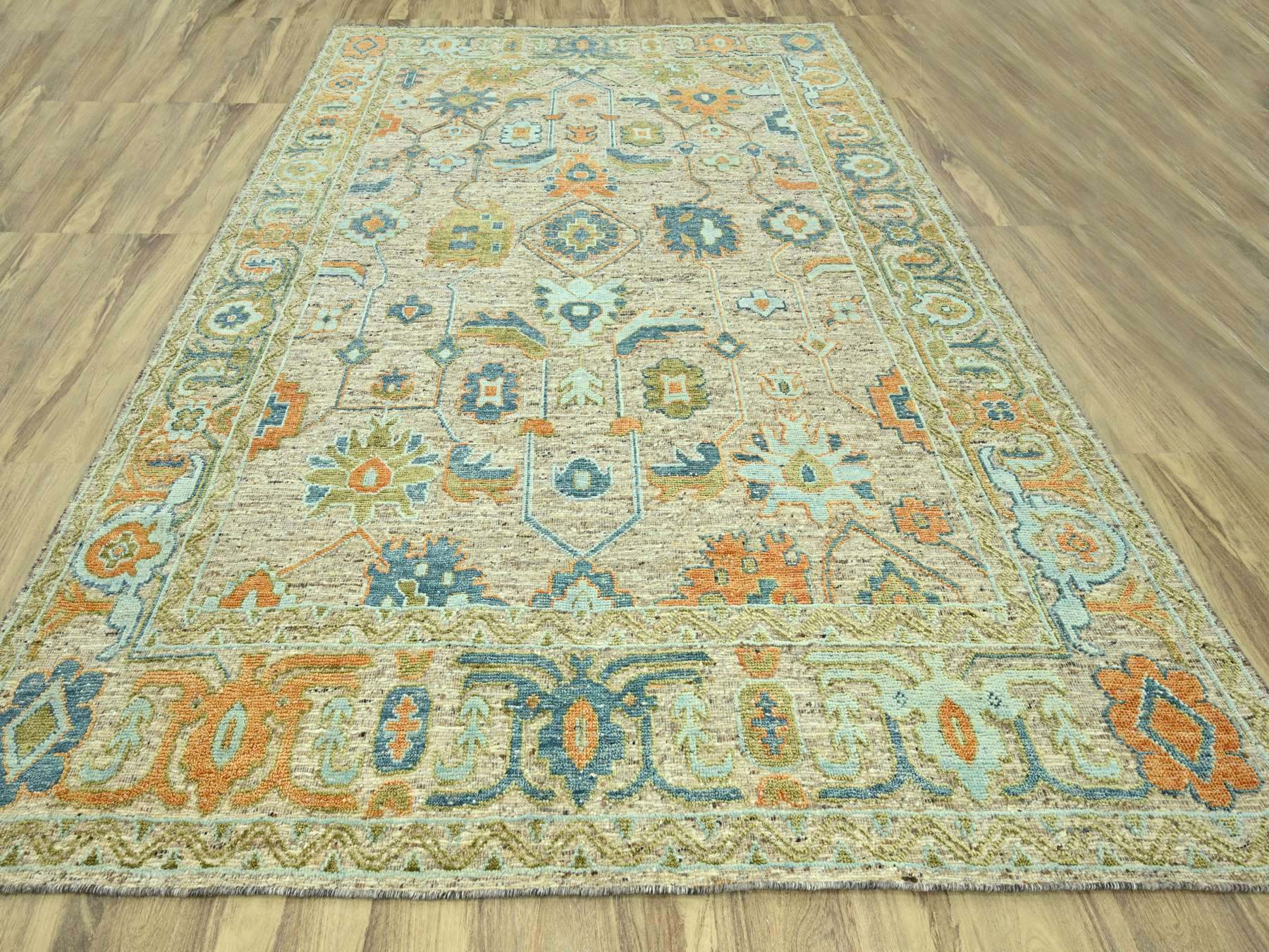 Oushak Oushak hand-knotted wool rug in Brown, 12'2" x 14'10" — SKU O077005 (view 2)