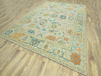 Oushak Oushak hand-knotted wool rug in Brown, 12'2" x 14'10" — SKU O077005 (view 3)