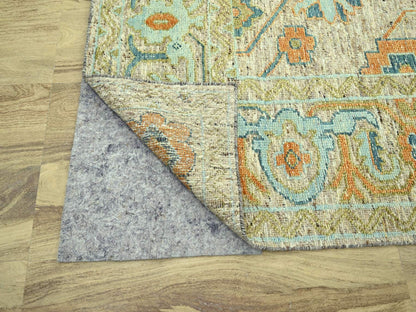 Oushak Oushak hand-knotted wool rug in Brown, 12'2" x 14'10" — SKU O077005 (view 4)