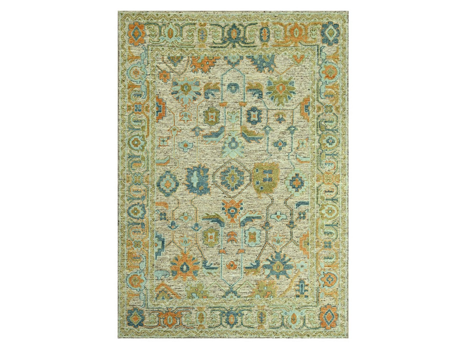Oushak Oushak hand-knotted wool rug in Brown, 10'2" x 14'2" — SKU O077006