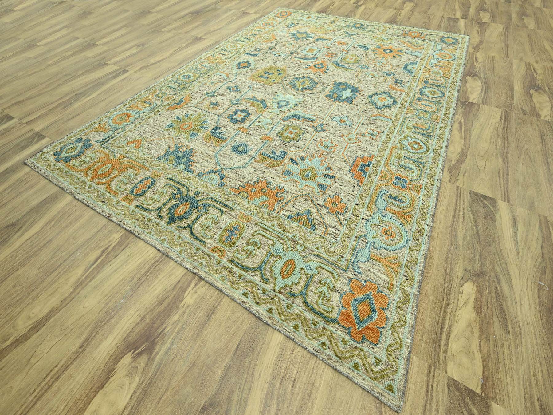 Oushak Oushak hand-knotted wool rug in Brown, 10'2" x 14'2" — SKU O077006 (view 3)