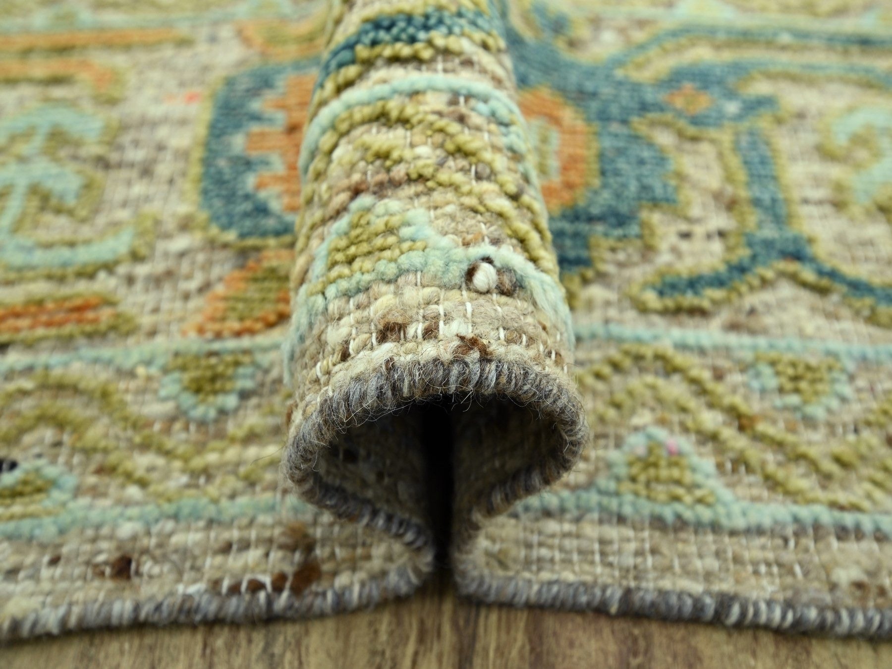 Oushak Oushak hand-knotted wool rug in Brown, 10'2" x 14'2" — SKU O077006 (view 5)