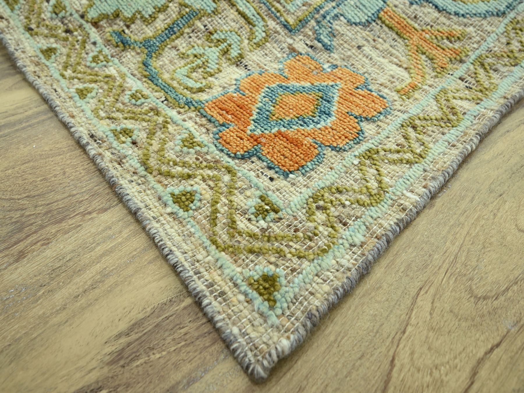 Oushak Oushak hand-knotted wool rug in Brown, 10'2" x 14'2" — SKU O077006 (view 6)