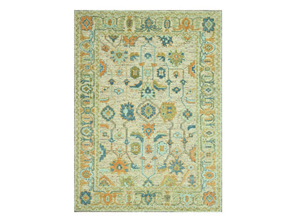 Oushak Oushak hand-knotted wool rug in Brown, 9'1" x 12' — SKU O077007
