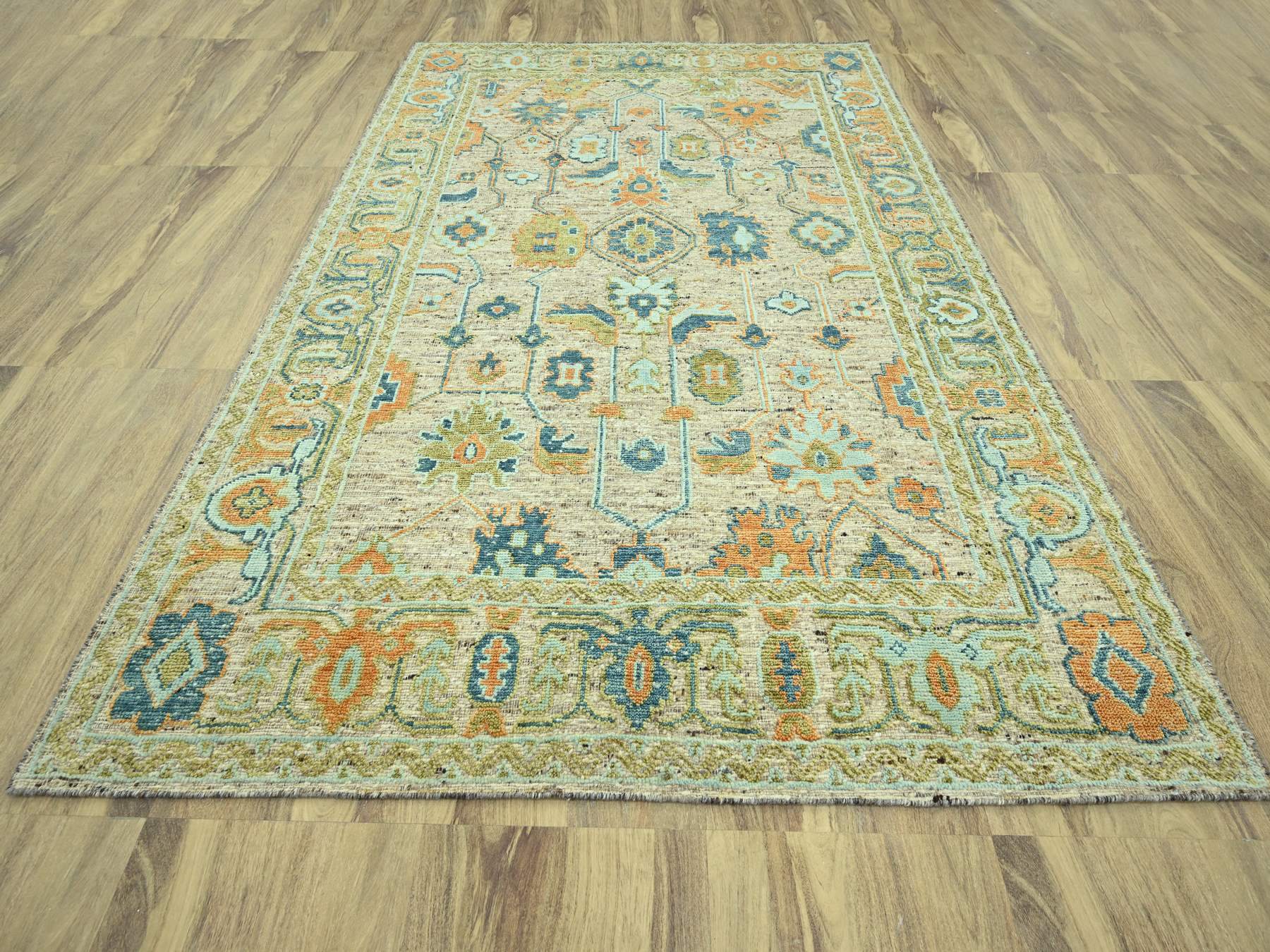 Oushak Oushak hand-knotted wool rug in Brown, 9'1" x 12' — SKU O077007 (view 2)