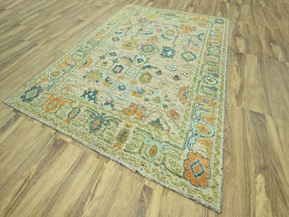 Oushak Oushak hand-knotted wool rug in Brown, 9'1" x 12' — SKU O077007 (view 3)