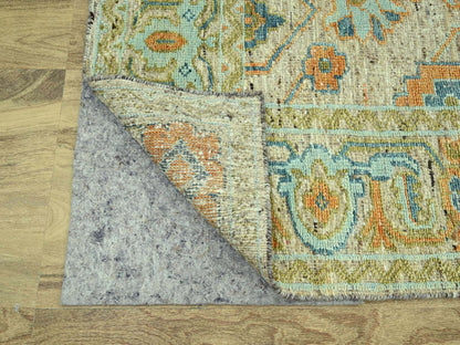 Oushak Oushak hand-knotted wool rug in Brown, 9'1" x 12' — SKU O077007 (view 4)