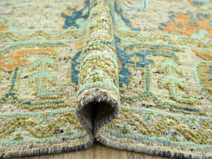 Oushak Oushak hand-knotted wool rug in Brown, 9'1" x 12' — SKU O077007 (view 5)