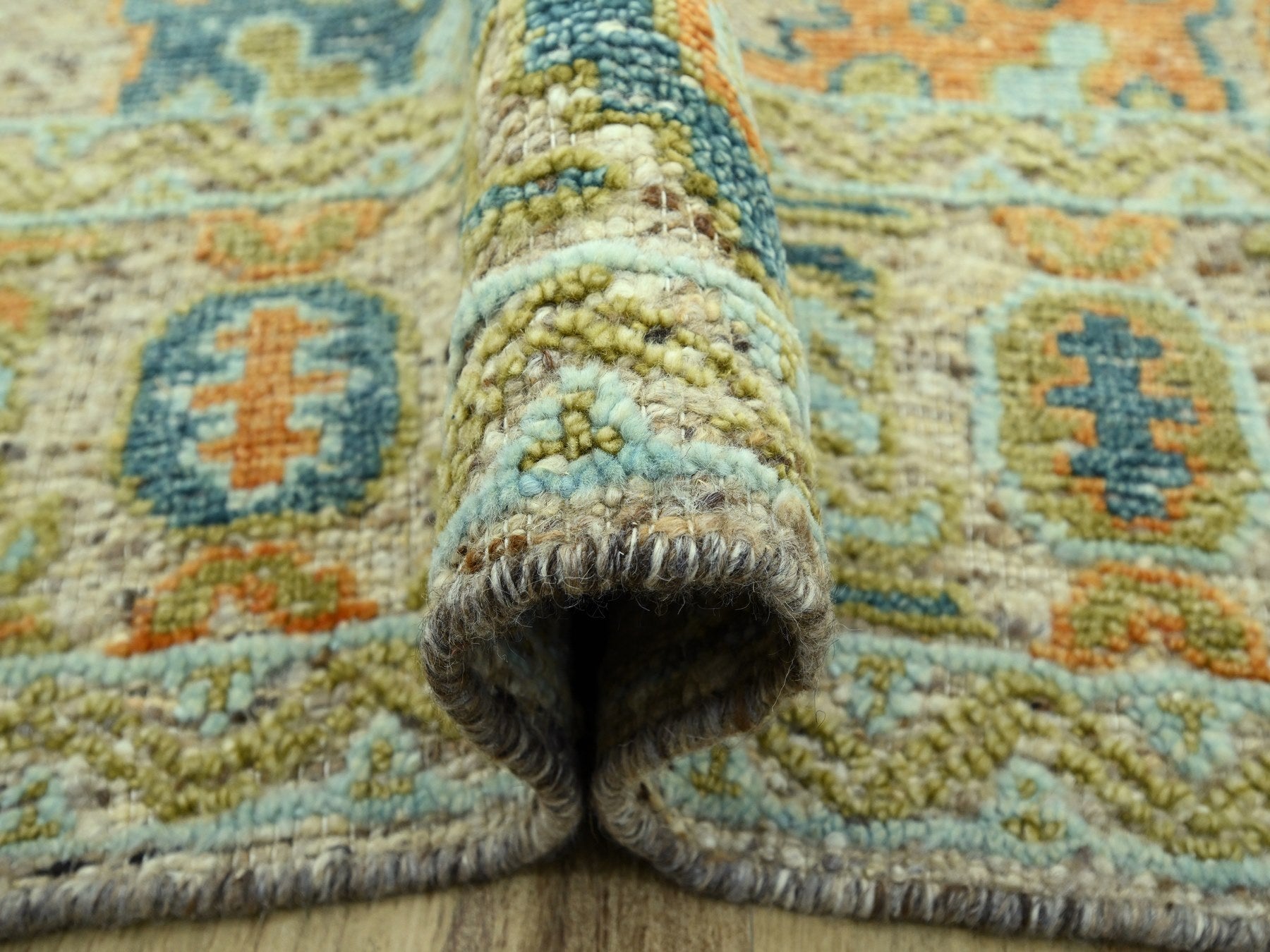 Oushak Oushak hand-knotted wool rug in Brown, 9'2" x 12' — SKU O077009 (view 5)