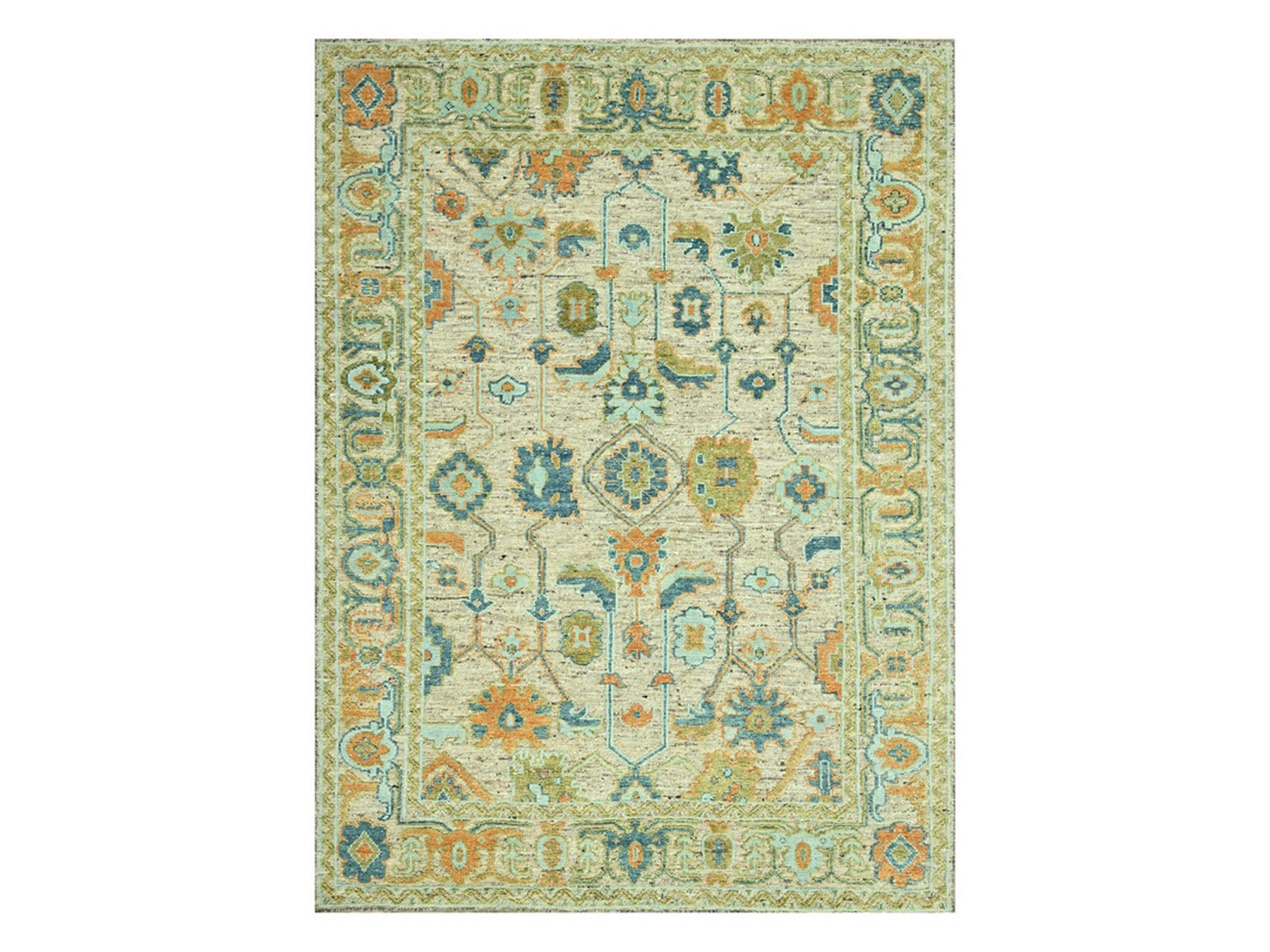 Oushak Oushak hand-knotted wool rug in Brown, 9'1" x 11'10" — SKU O077010
