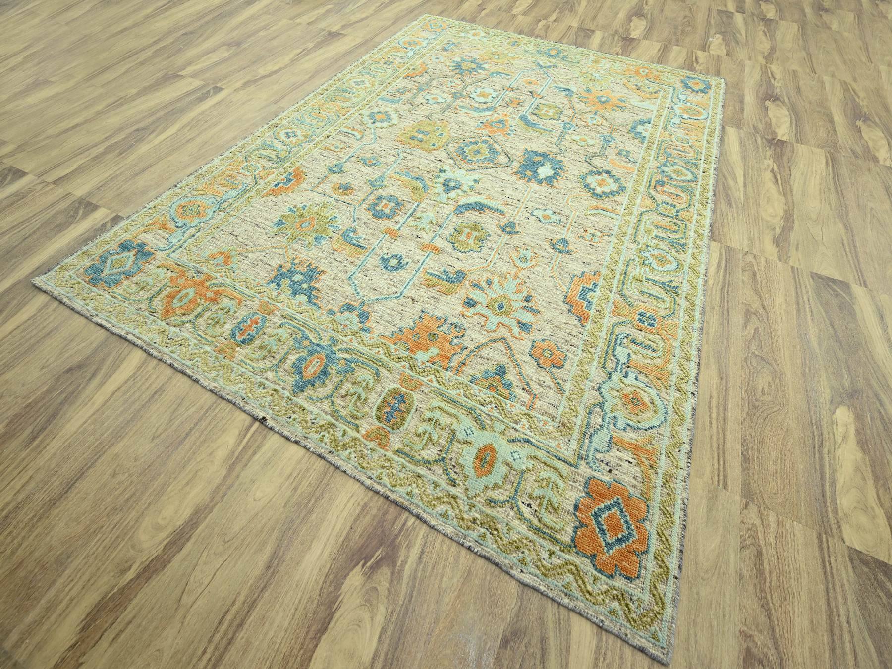 Oushak Oushak hand-knotted wool rug in Brown, 9'1" x 11'10" — SKU O077010 (view 3)