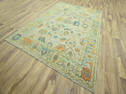 Oushak Oushak hand-knotted wool rug in Brown, 9'1" x 11'10" — SKU O077010 (view 3)