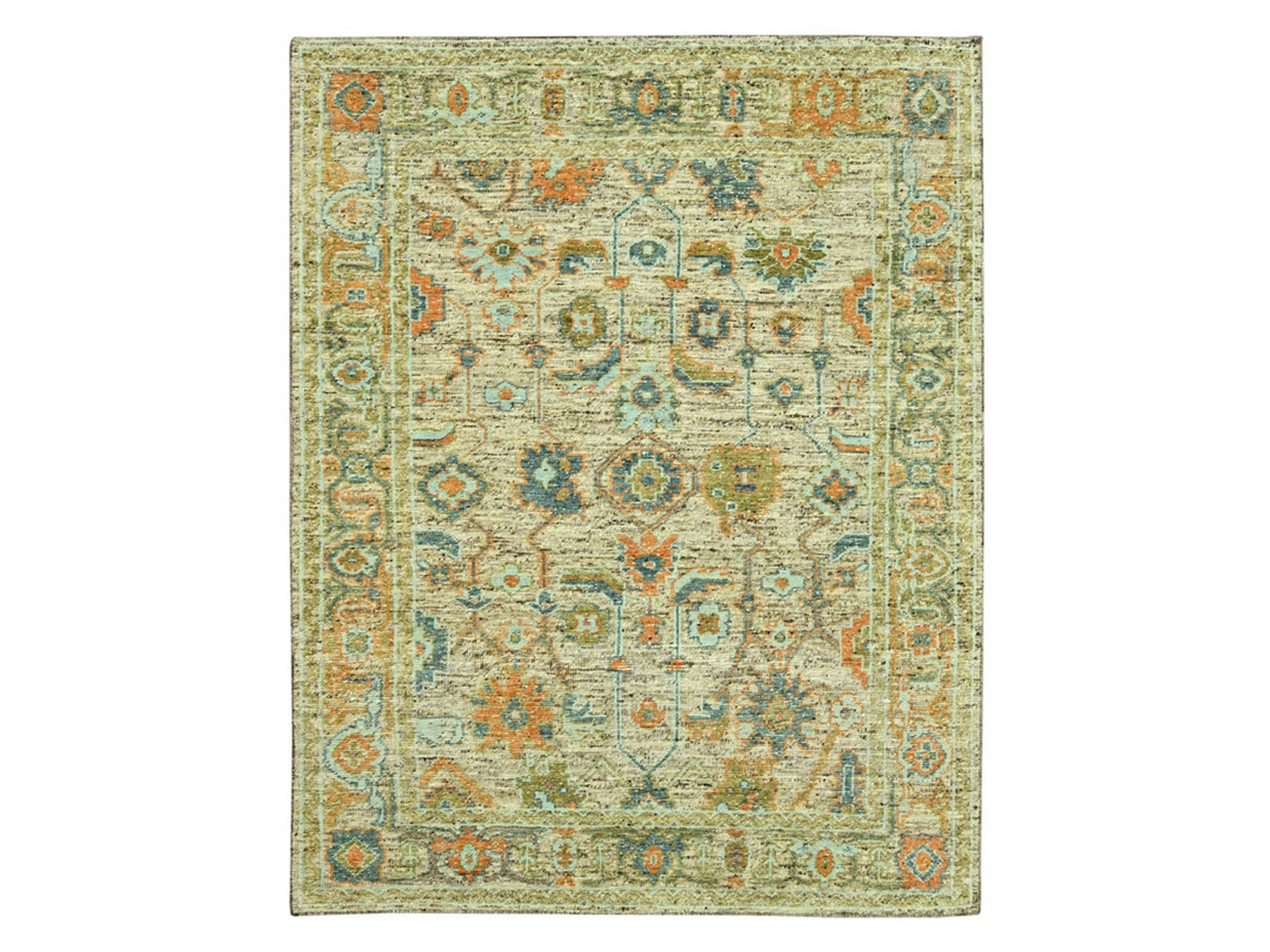 Oushak Oushak hand-knotted wool rug in Brown, 8'1" x 10'1" — SKU O077011