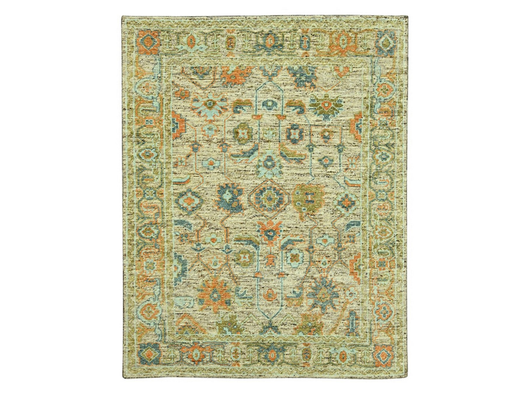 Oushak Oushak hand-knotted wool rug in Brown, 8'1" x 10' — SKU O077012