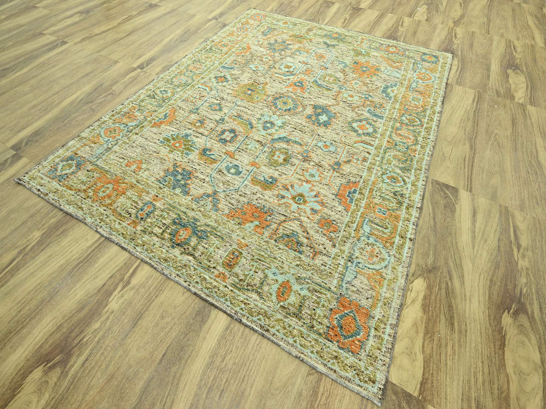 Oushak Oushak hand-knotted wool rug in Brown, 8'1" x 10' — SKU O077012 (view 3)