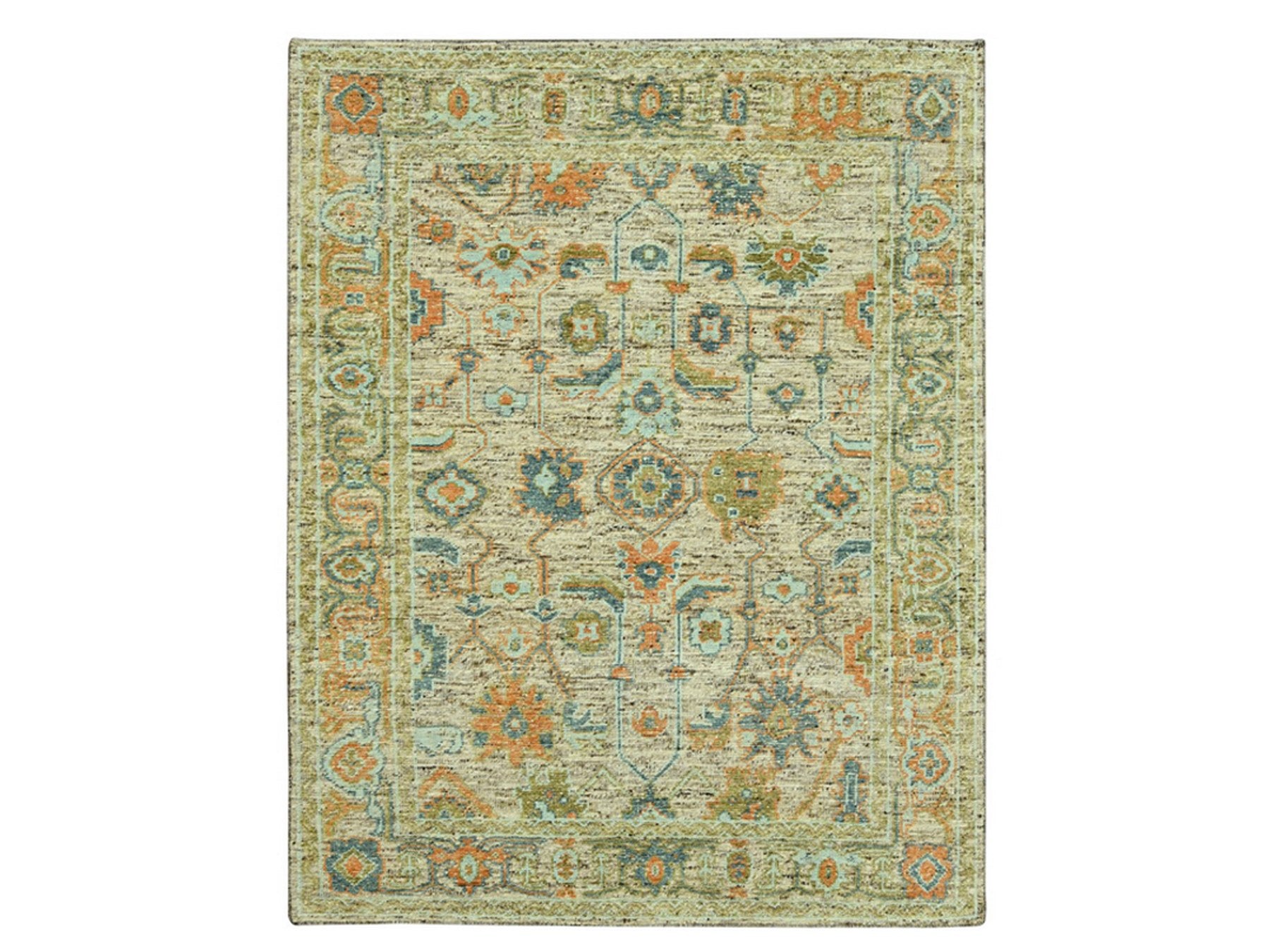 Oushak Oushak hand-knotted wool rug in Brown, 8' x 10' — SKU O077013