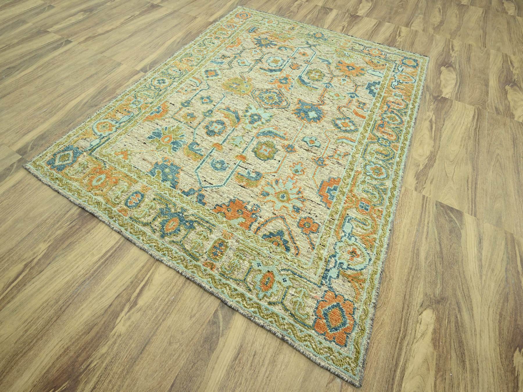 Oushak Oushak hand-knotted wool rug in Brown, 8' x 10' — SKU O077013 (view 3)