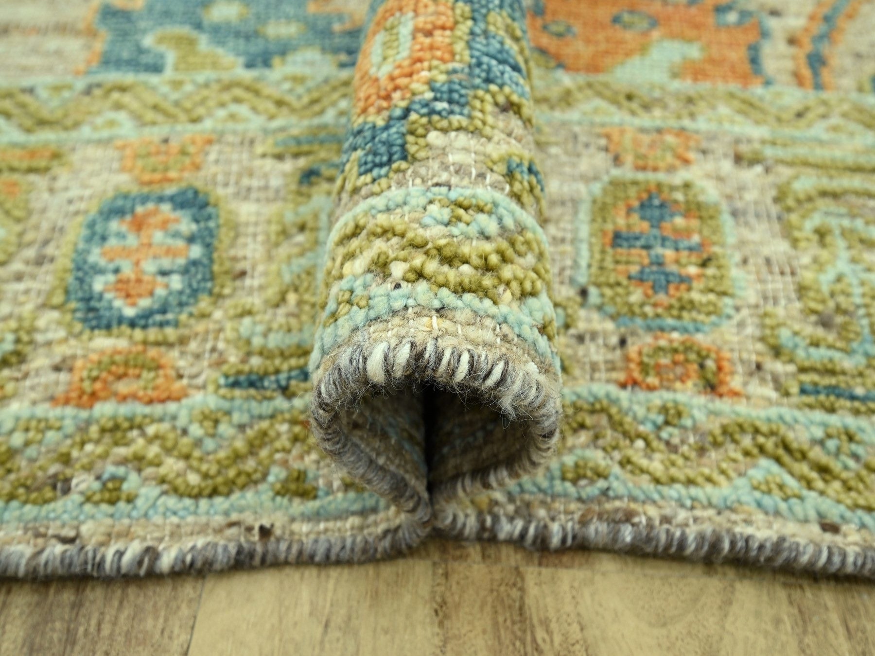 Oushak Oushak hand-knotted wool rug in Brown, 8' x 10' — SKU O077013 (view 5)