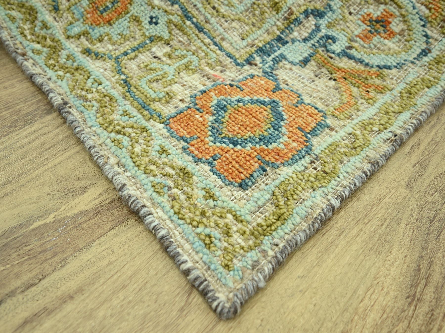 Oushak Oushak hand-knotted wool rug in Brown, 8' x 10' — SKU O077013 (view 6)