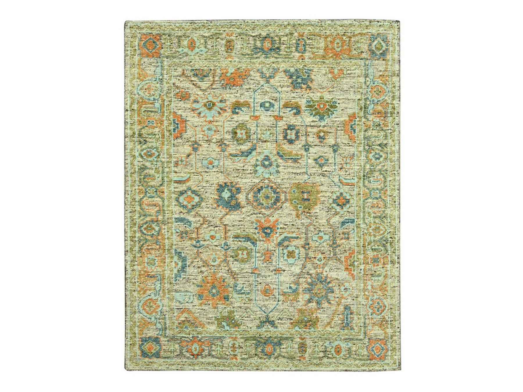 Oushak Oushak hand-knotted wool rug in Brown, 8'1" x 10'3" — SKU O077014