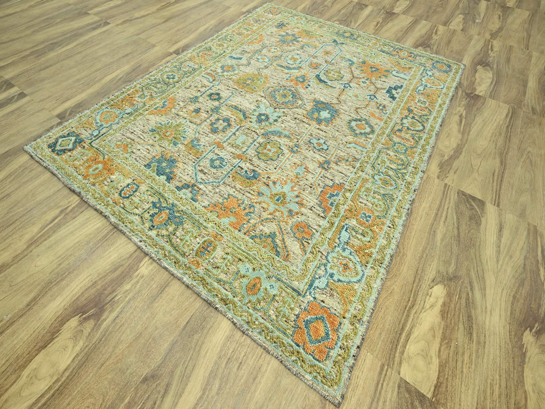 Oushak Oushak hand-knotted wool rug in Brown, 8'1" x 10'3" — SKU O077014 (view 3)