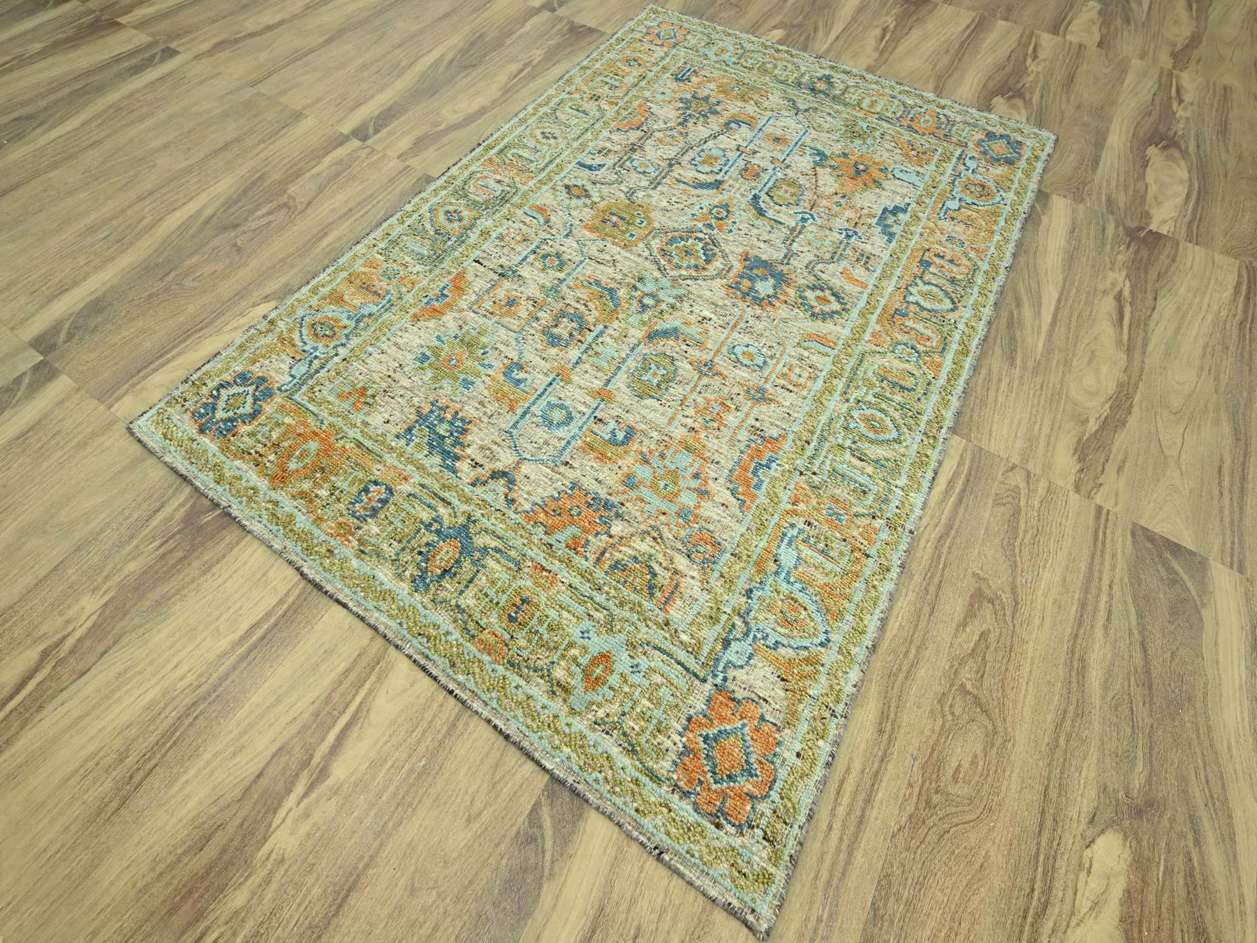 Oushak Oushak hand-knotted wool rug in Brown, 6'2" x 9'1" — SKU O077015 (view 3)