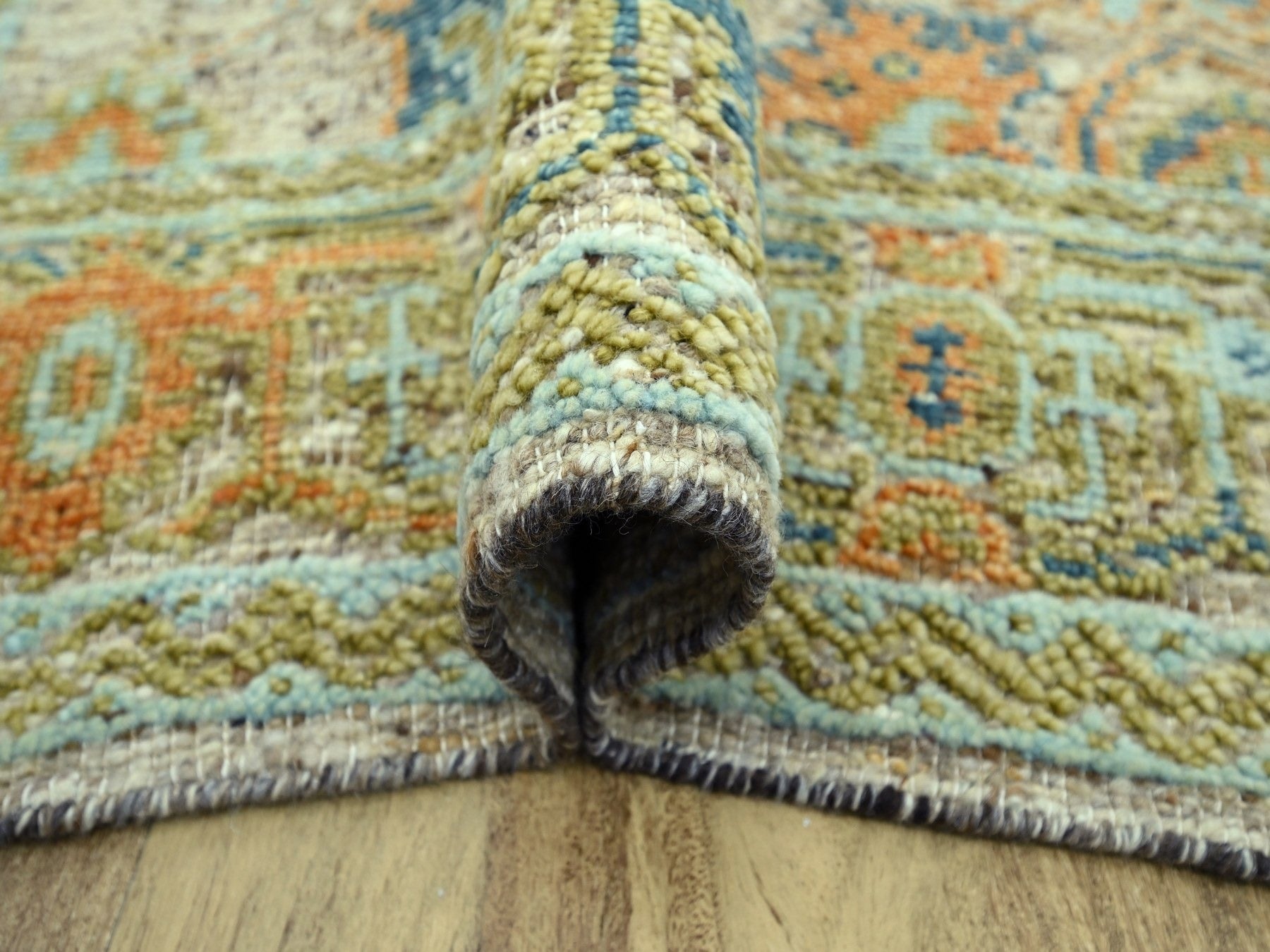 Oushak Oushak hand-knotted wool rug in Brown, 6'2" x 9'1" — SKU O077015 (view 5)