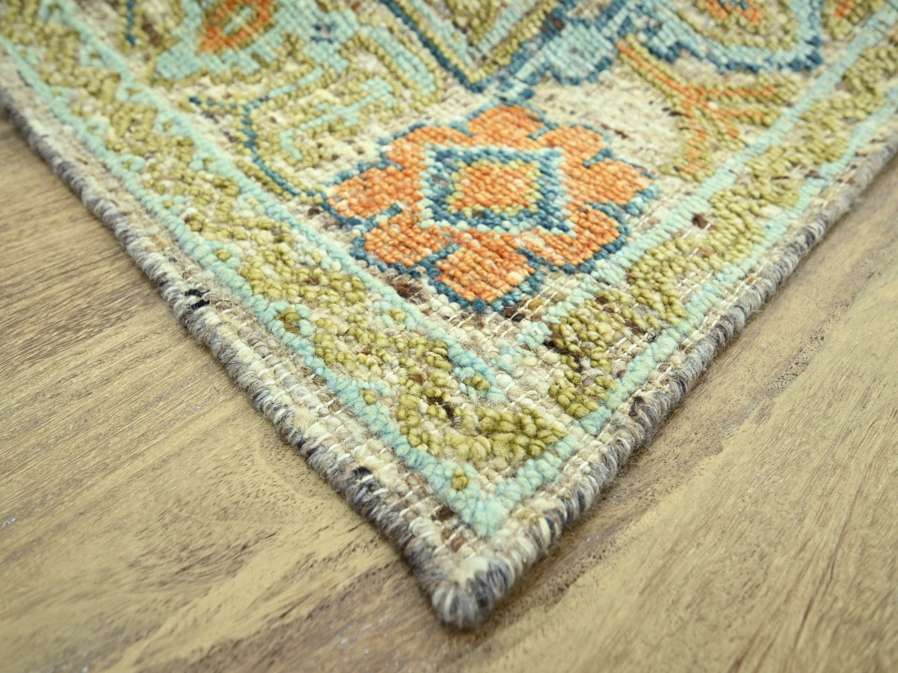 Oushak Oushak hand-knotted wool rug in Brown, 6'2" x 9'1" — SKU O077015 (view 6)
