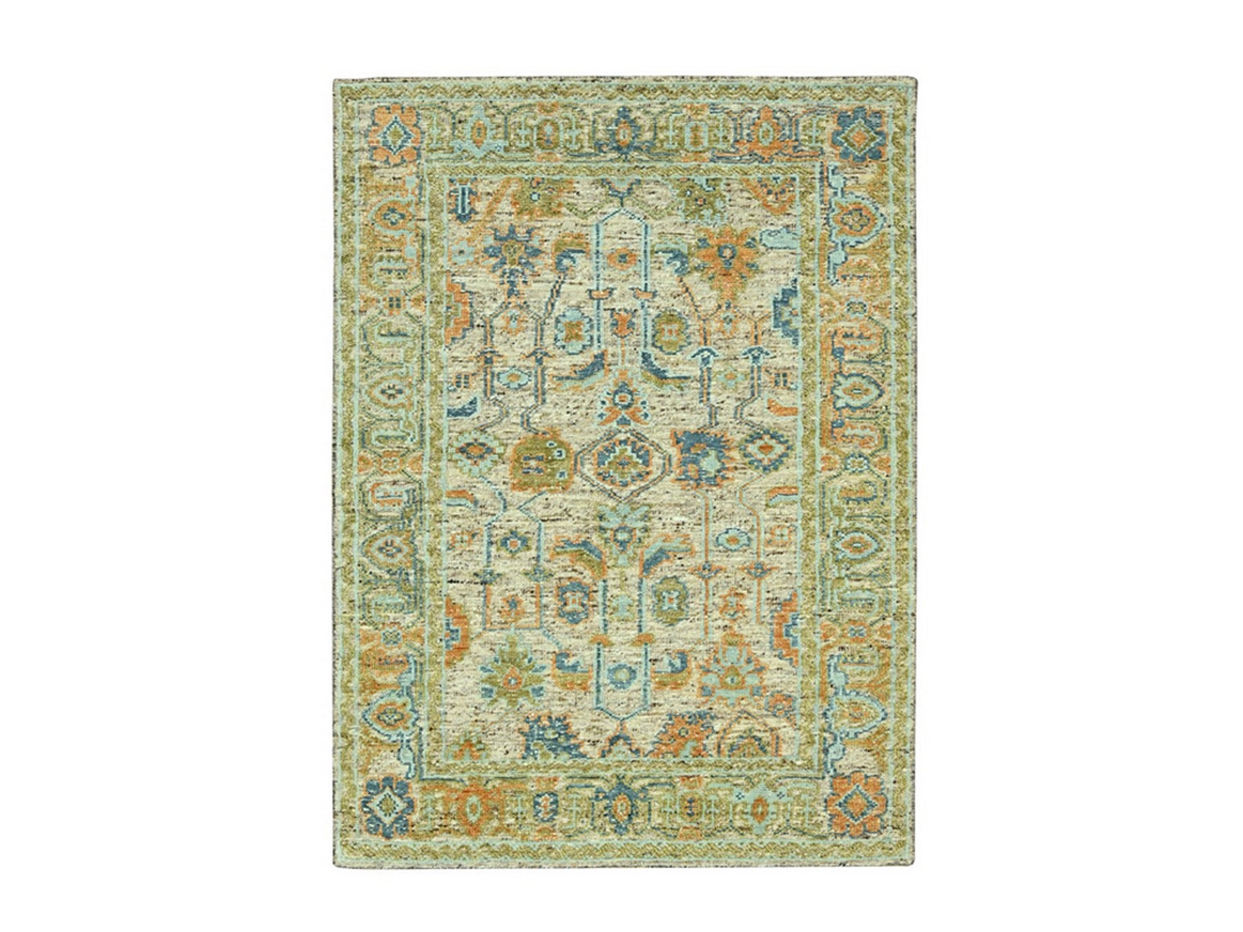 Oushak Oushak hand-knotted wool rug in Brown, 6'1" x 9'3" — SKU O077016