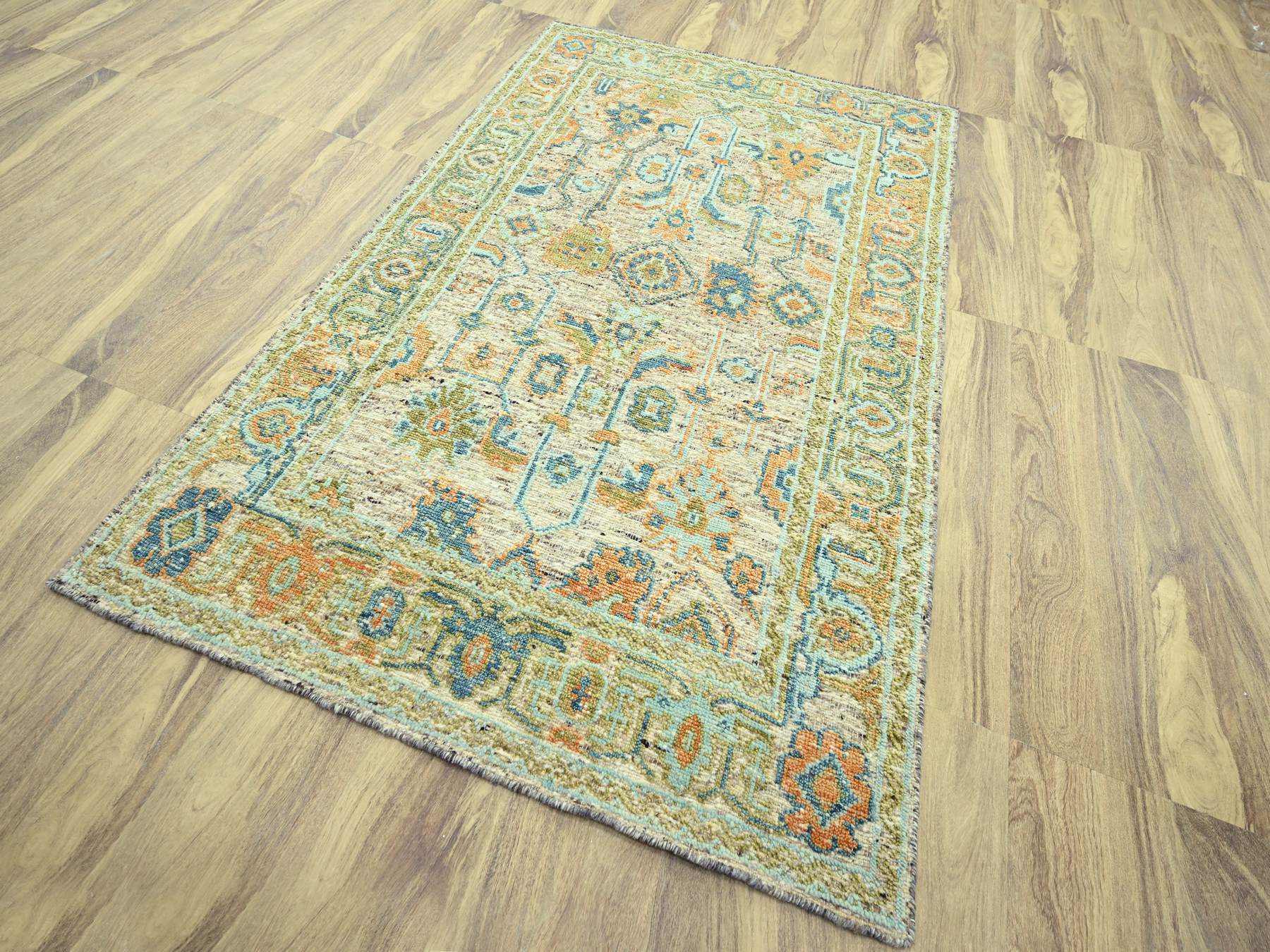 Oushak Oushak hand-knotted wool rug in Brown, 6'1" x 9'3" — SKU O077016 (view 3)