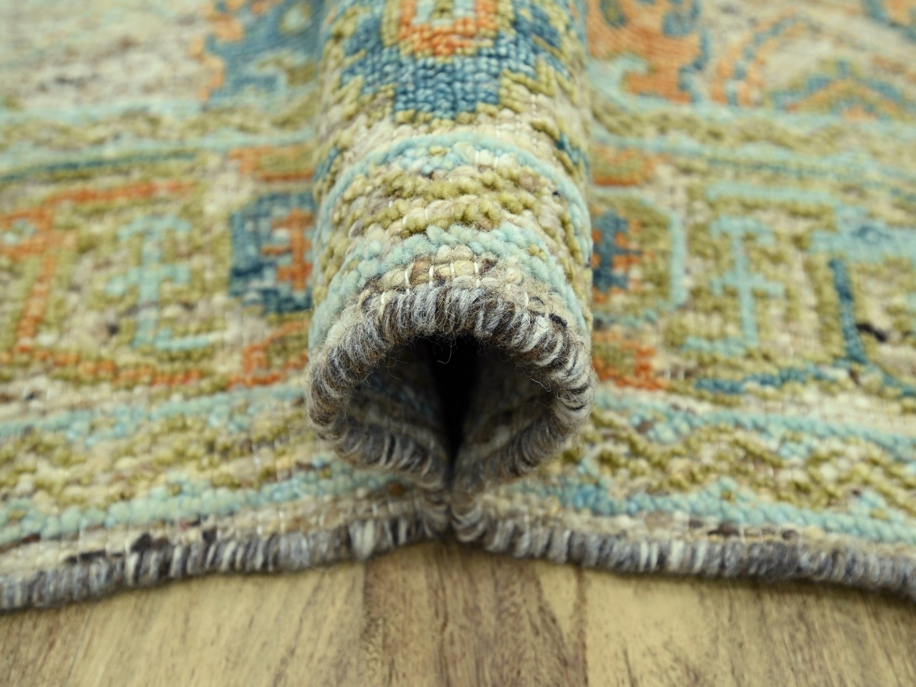 Oushak Oushak hand-knotted wool rug in Brown, 6'1" x 9'3" — SKU O077016 (view 5)