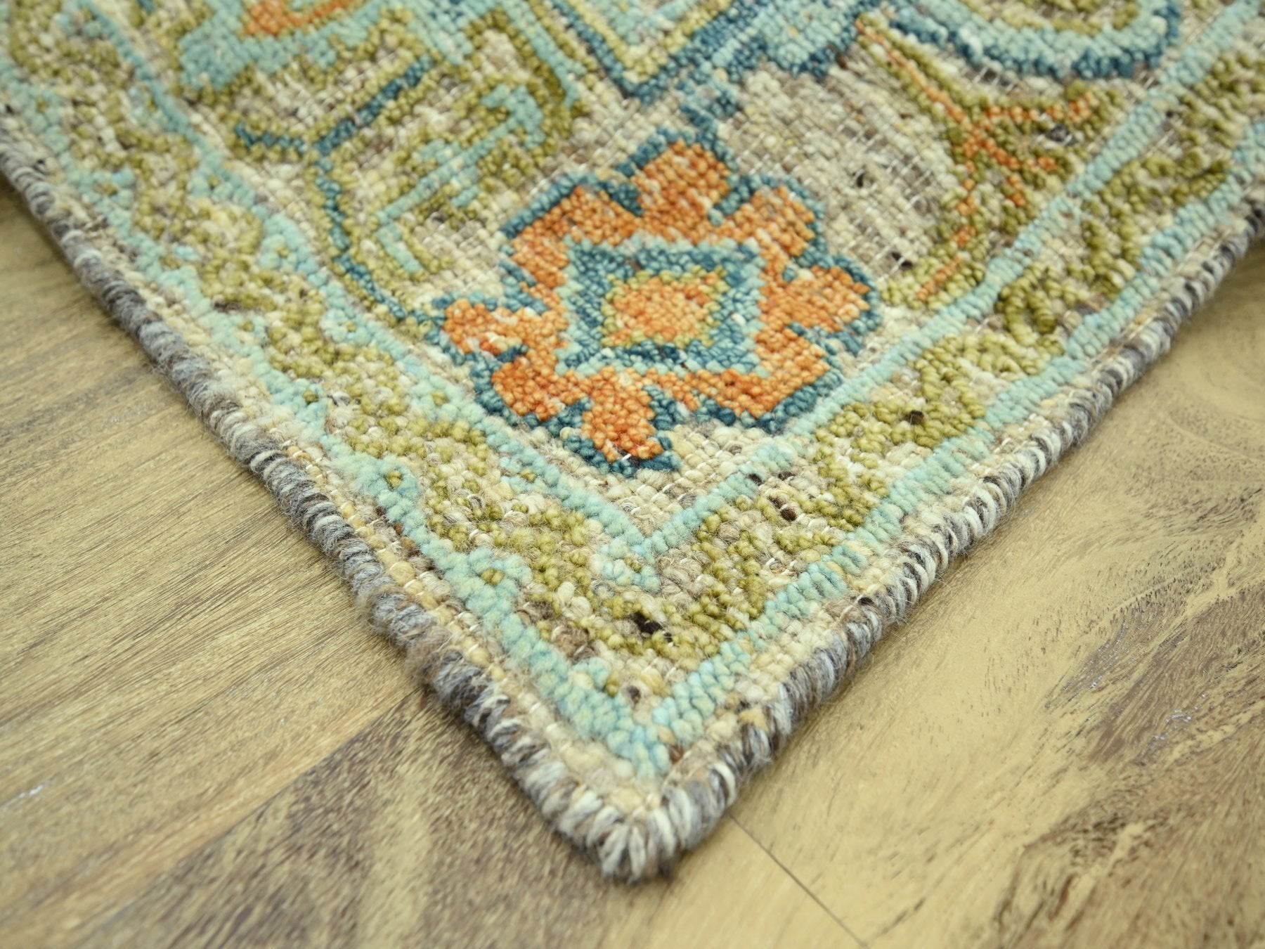 Oushak Oushak hand-knotted wool rug in Brown, 6'1" x 9'3" — SKU O077016 (view 6)