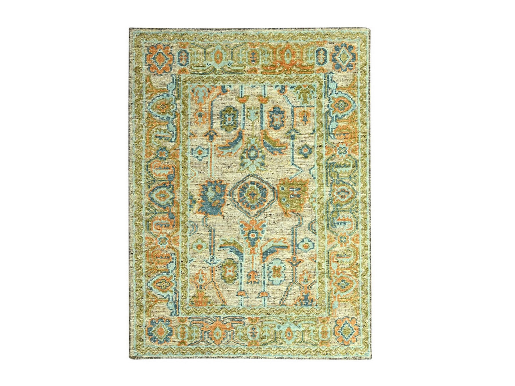 Oushak Oushak hand-knotted wool rug in Brown, 5' x 7'1" — SKU O077017