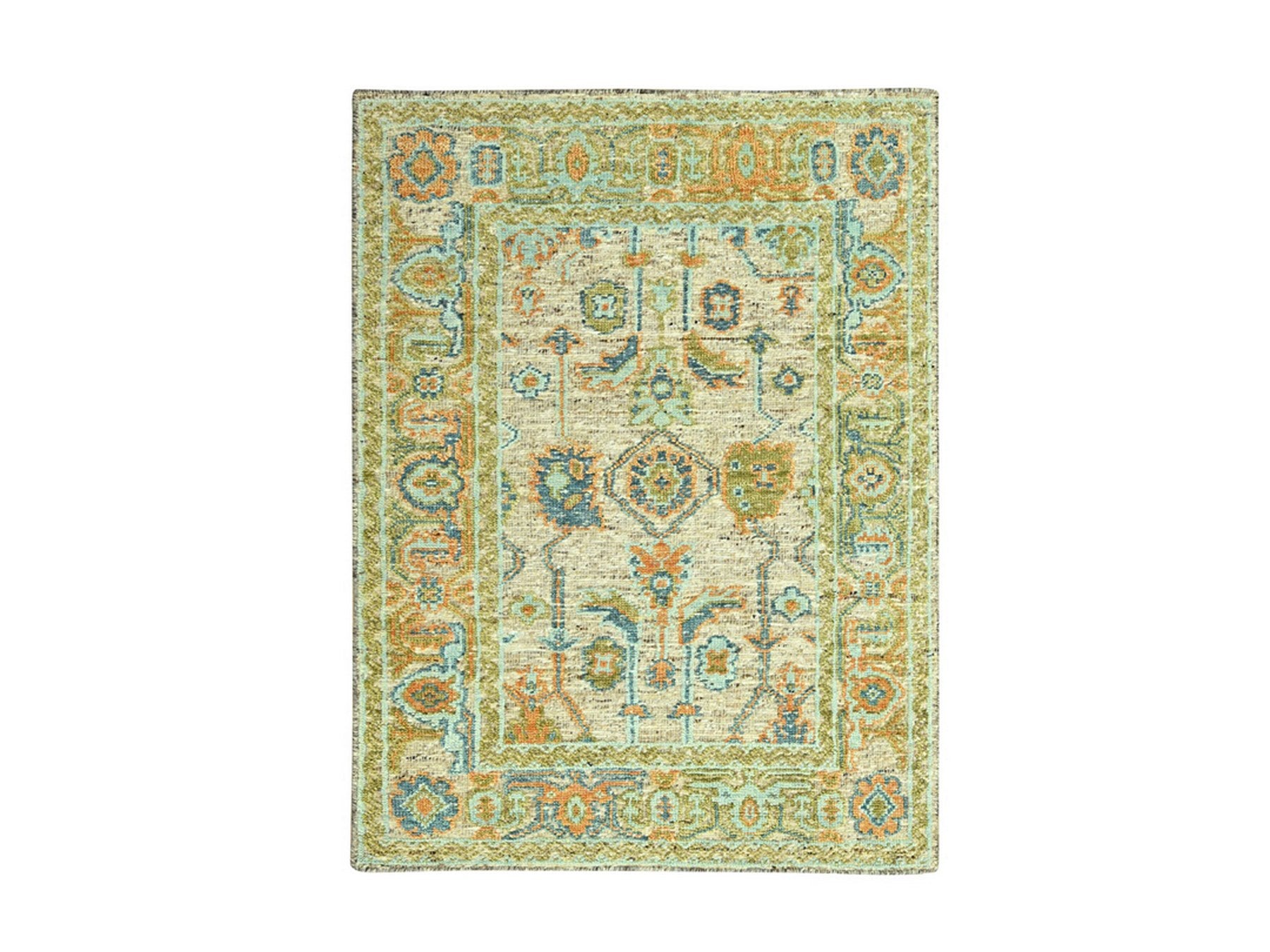 Oushak Oushak hand-knotted wool rug in Brown, 5' x 7' — SKU O077018