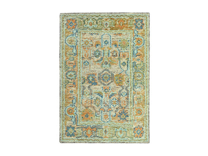 Oushak Oushak hand-knotted wool rug in Brown, 4'2" x 6'1" — SKU O077019