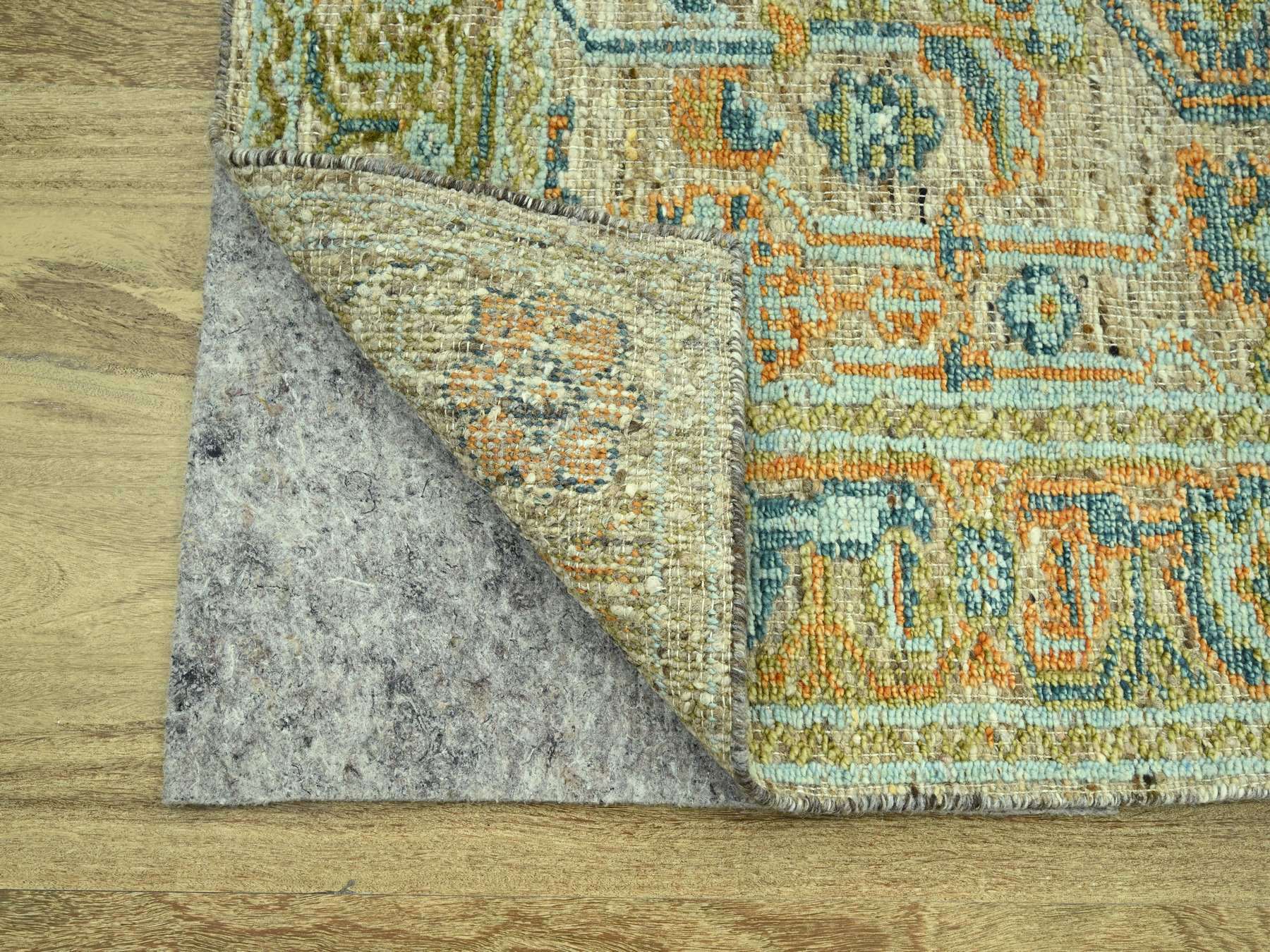 Oushak Oushak hand-knotted wool rug in Brown, 4'2" x 6'1" — SKU O077019 (view 3)