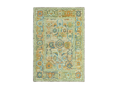 Oushak Oushak hand-knotted wool rug in Brown, 4'1" x 6'1" — SKU O077020