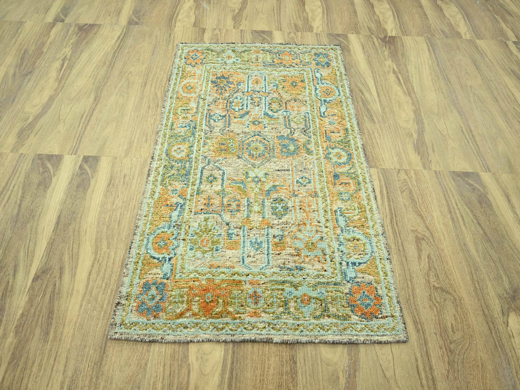 Oushak Oushak hand-knotted wool rug in Brown, 4'1" x 6'1" — SKU O077020 (view 2)