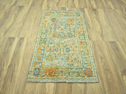 Oushak Oushak hand-knotted wool rug in Brown, 4'1" x 6'1" — SKU O077020 (view 2)