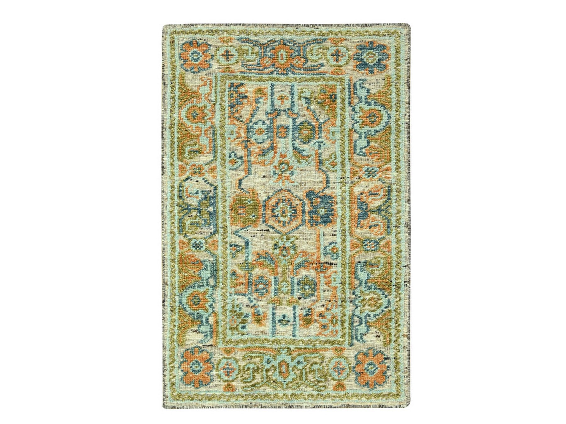 Oushak Oushak hand-knotted wool rug in Brown, 3'1" x 5'1" — SKU O077023