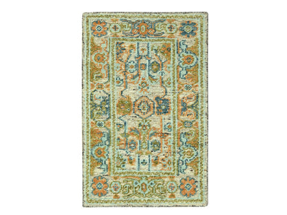 Oushak Oushak hand-knotted wool rug in Brown, 3'1" x 5'1" — SKU O077023