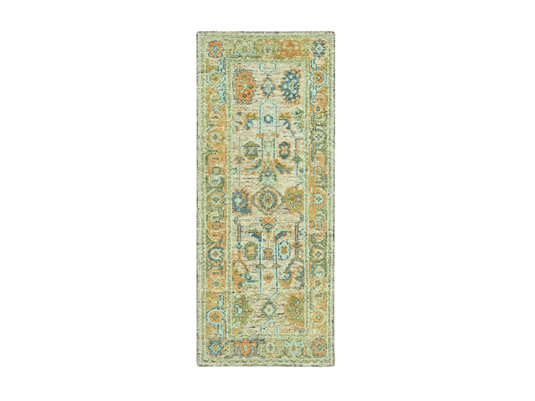 Oushak Oushak hand-knotted wool runner in Brown, 4'2" x 10'2" — SKU O077025