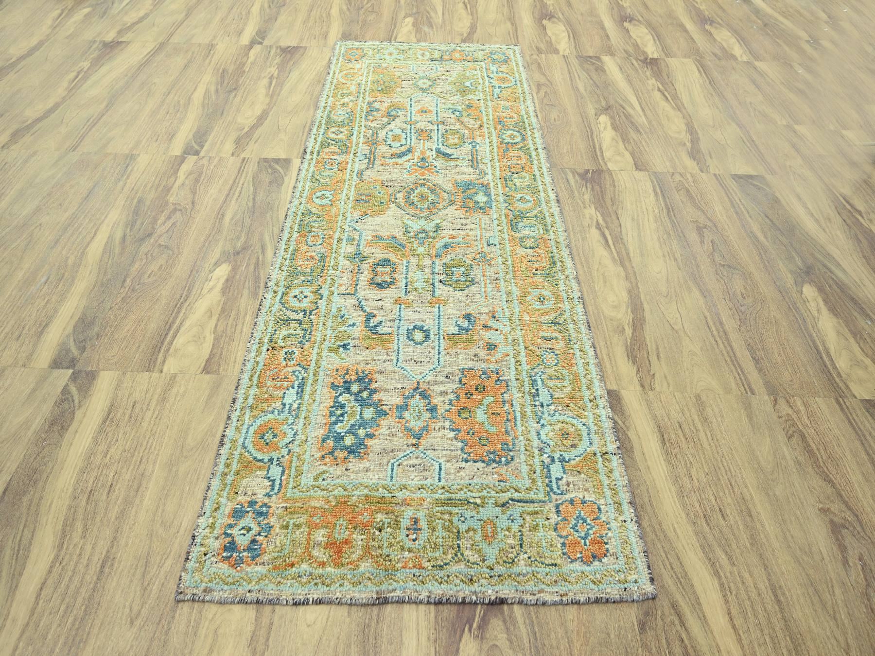 Oushak Oushak hand-knotted wool runner in Brown, 4'2" x 10'2" — SKU O077025 (view 2)