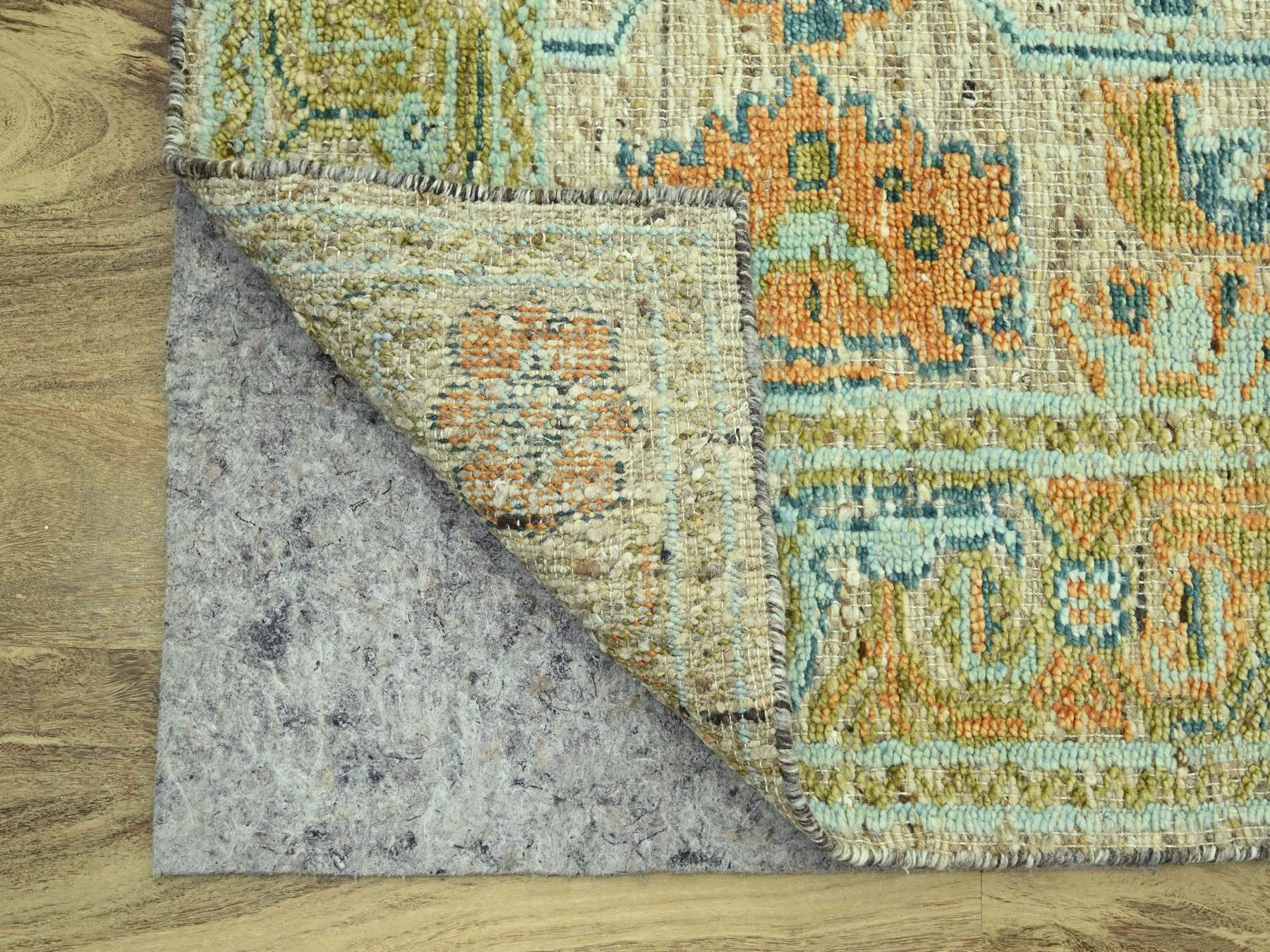Oushak Oushak hand-knotted wool runner in Brown, 4'2" x 10'2" — SKU O077025 (view 3)