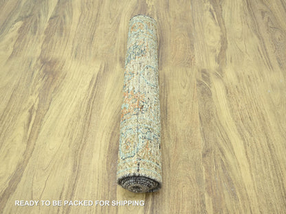Oushak Oushak hand-knotted wool runner in Brown, 4'2" x 10'2" — SKU O077025 (view 5)