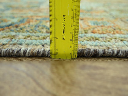 Oushak Oushak hand-knotted wool runner in Brown, 4'2" x 10'2" — SKU O077025 (view 6)