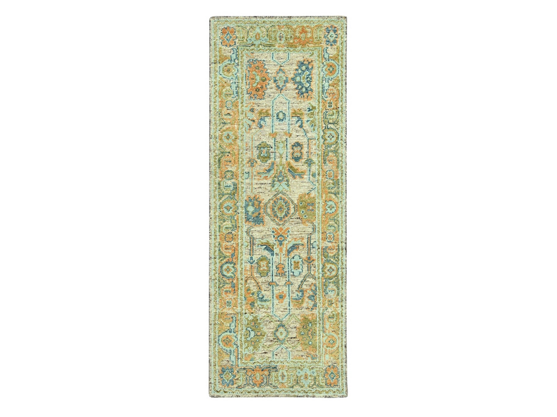 Oushak Oushak hand-knotted wool runner in Brown, 4'2" x 12'3" — SKU O077026