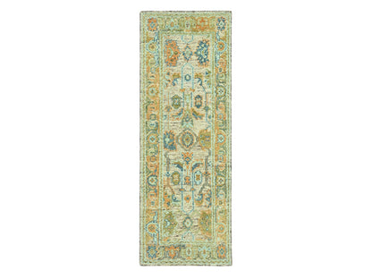Oushak Oushak hand-knotted wool runner in Brown, 4'2" x 12'3" — SKU O077026