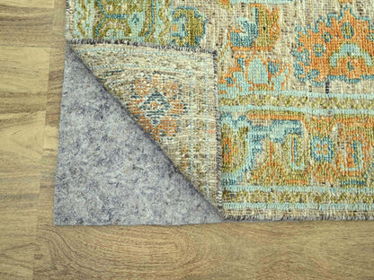 Oushak Oushak hand-knotted wool runner in Brown, 4'2" x 12'3" — SKU O077026 (view 3)